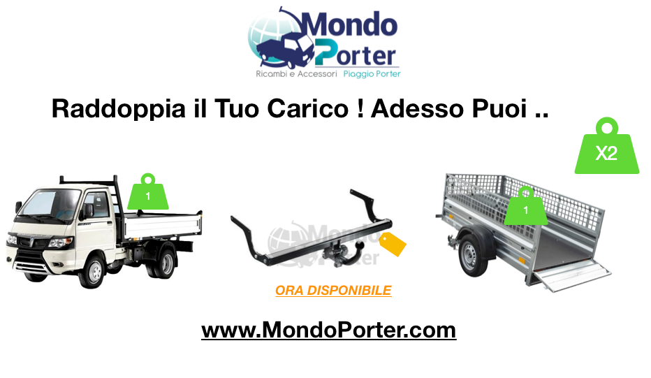 gancio traino piaggio porter maxxi