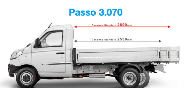Piaggio Porter NP6 - Dimensioni Cassone - Mondo Porter