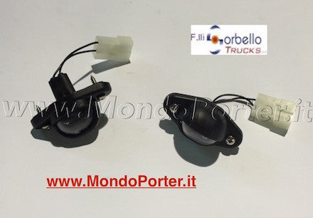 Kit Fanalini Luce Targa Piaggio Porter simile al D8127087Z01 - Mondo Porter