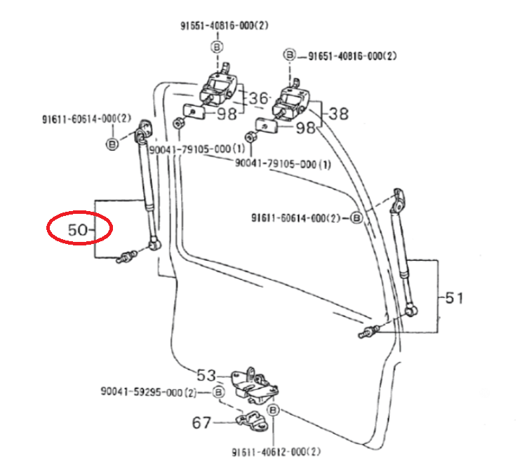 Molla A GAS DX per Piaggio Porter VAN 6895087Z82000 - Mondo Porter