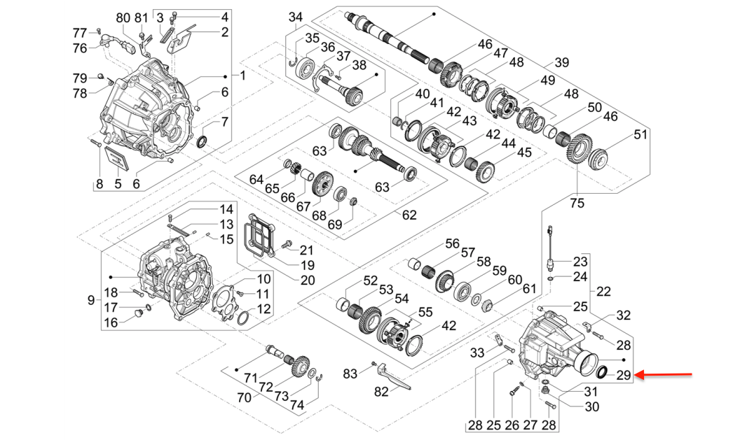 Anello di Tenuta Piaggio Porter NP6 - 1A013697
