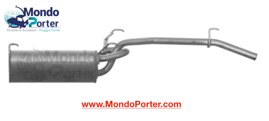 Marmitta Terminale Scarico Piaggio Porter 1.2/1.4 Diesel Pick-up dal 95 - Mondo Porter