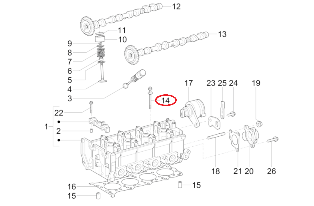 Bullone Testata Piaggio Porter Multitech B010009 - Mondo Porter