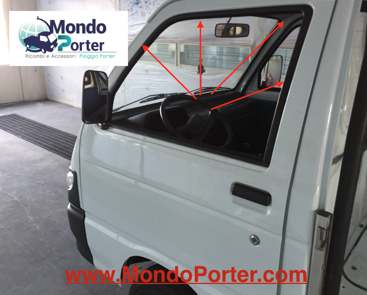 Guarnizione Rasa-vetro  Completa  Sportello Sinistra Piaggio Porter - Mondo Porter