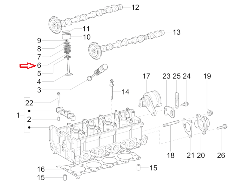 Paraolio Guide Valvole Piaggio Porter Multitech B010091 - Mondo Porter