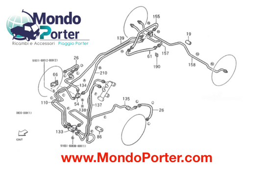 Schema Tubi Impianto Frenante Piaggio Porter