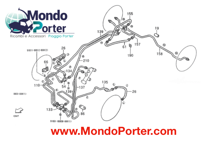 Schema Tubi Impianto Frenante Piaggio Porter