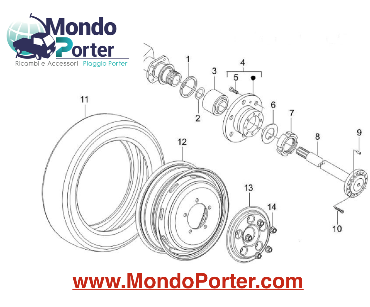 ricambi semiasse posteriore piaggio porter maxxi