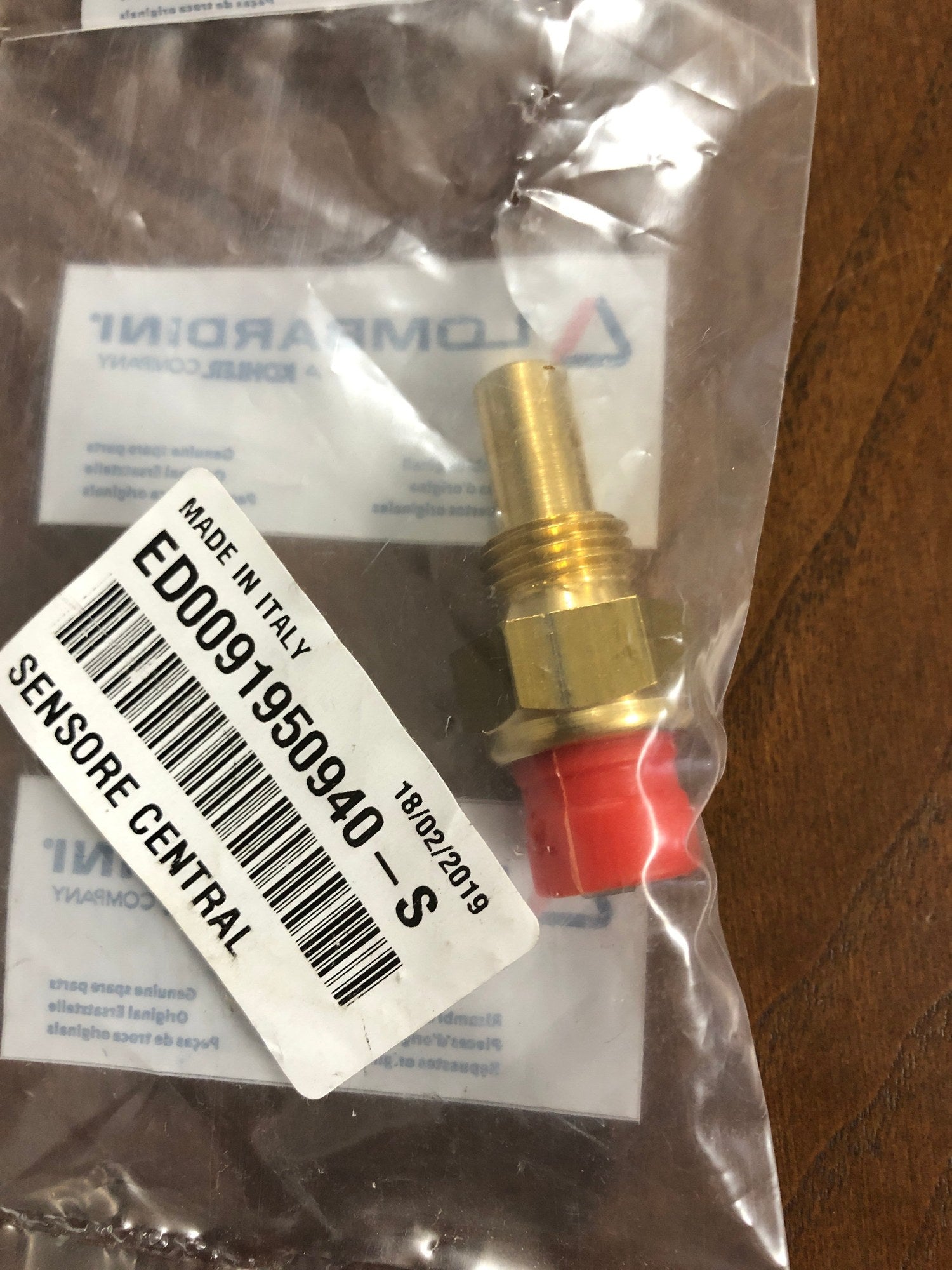 Sensore temperatura acqua diesel arancione piccolo - Mondo Porter