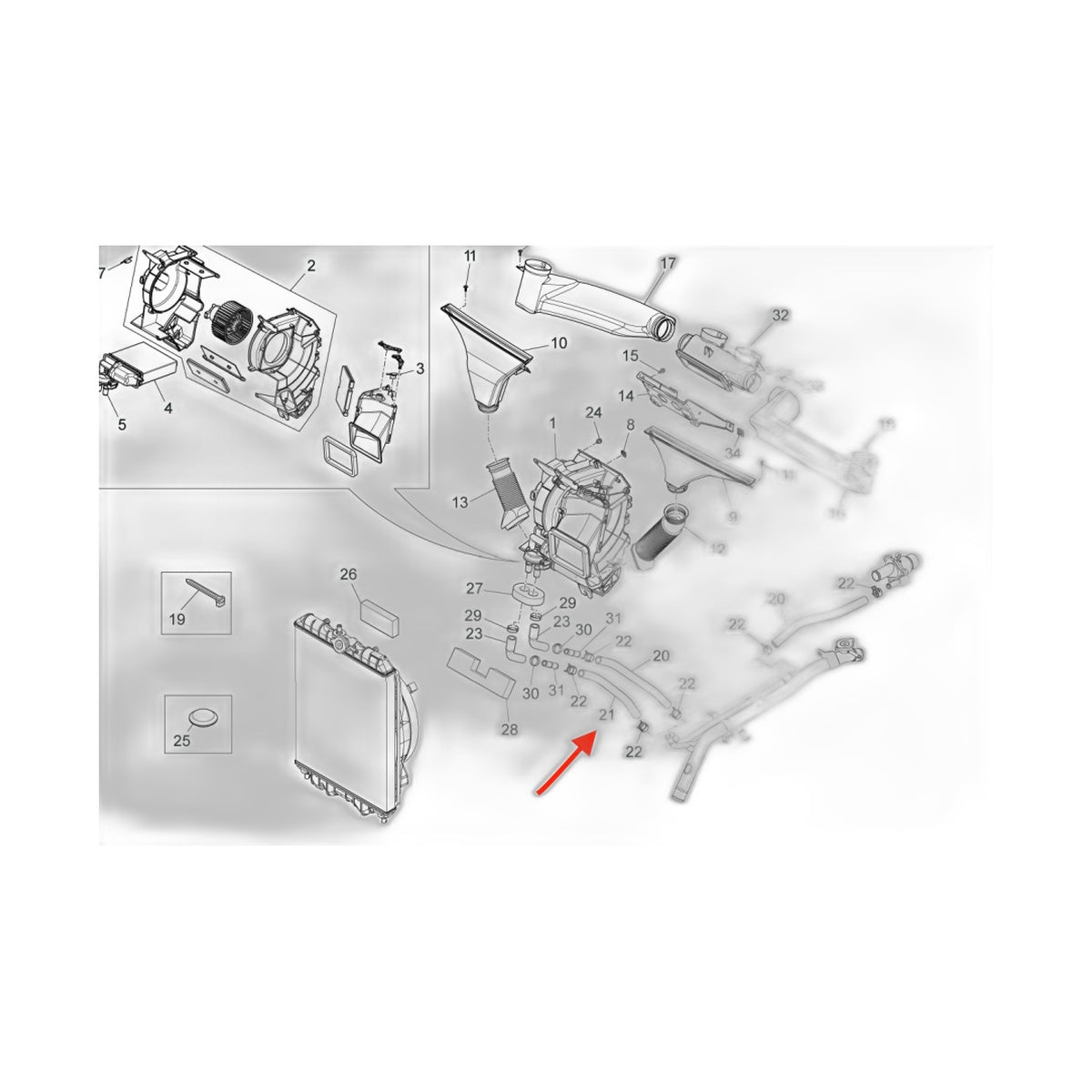Tubo Acqua Riscaldamento Piaggio Porter Multitech 645553