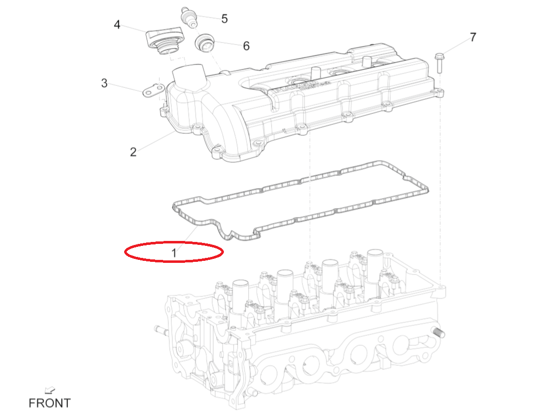 Guarnizione esterna coperchio punterie per Lancia Fulvia Guarnizione esterna coperchio punterie per Lancia Fulvia