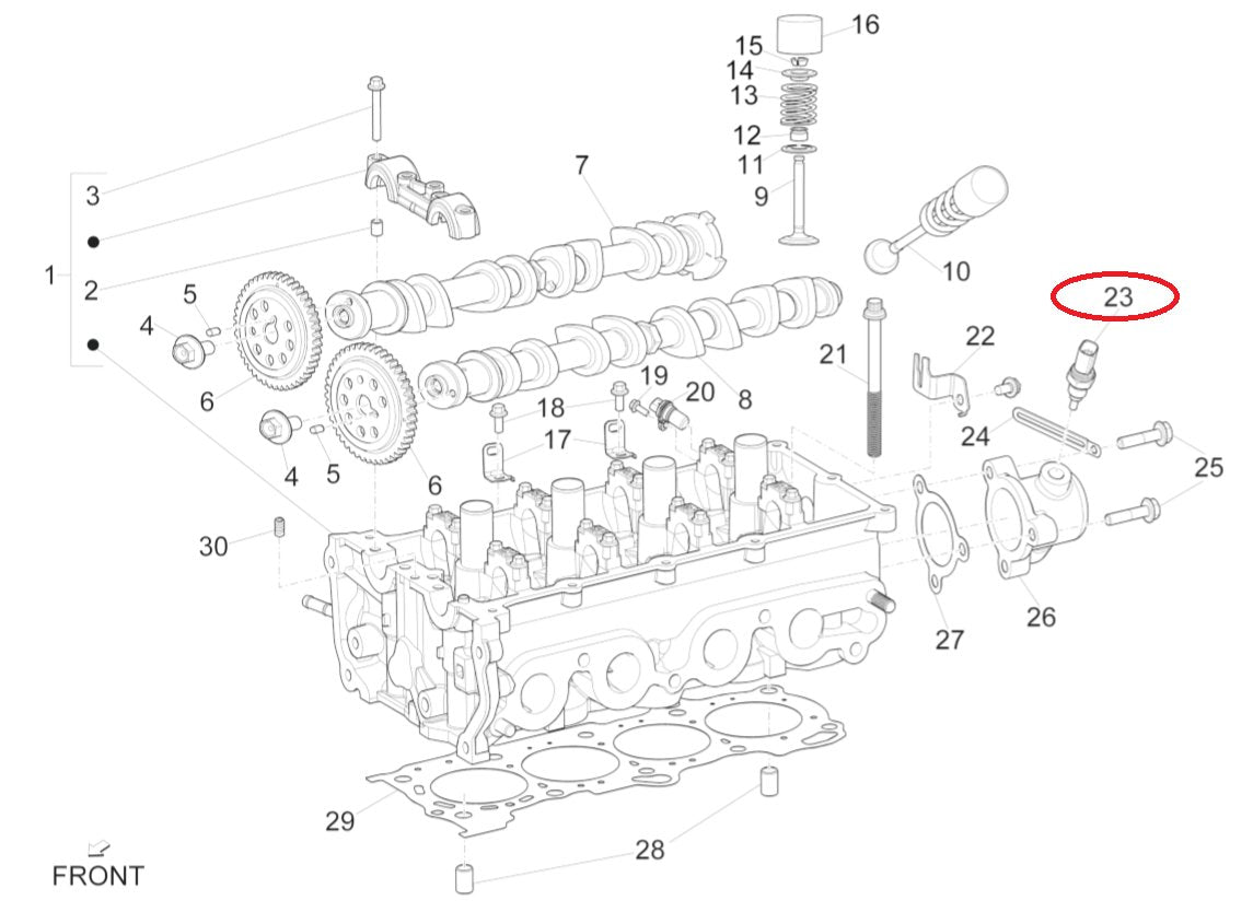 Sensore Temperatura Acqua Piaggio Porter Multitech E6 1A005522 - Mondo Porter