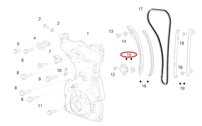 Tendicatena Piaggio Porter Multitech E6 2015-2017 1A005545 - Mondo Porter
