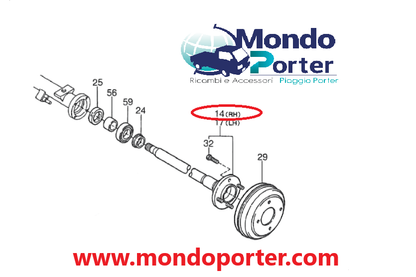 Semiasse Posteriore Destro Piaggio Porter 1.3 16V - Mondo Porter
