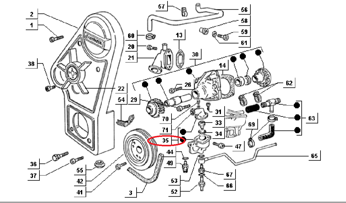 Supporto Termostato Piaggio Porter Diesel 493721 - Mondo Porter