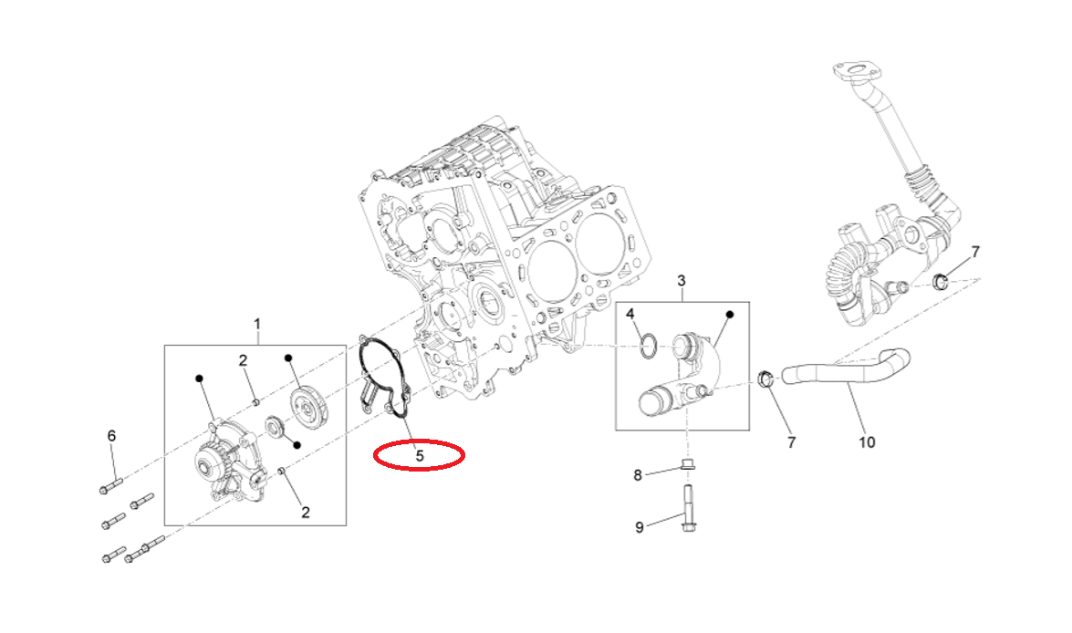 Guarnizione Pompa Acqua Piaggio Porter Diesel D120 E5 889470 - Mondo Porter