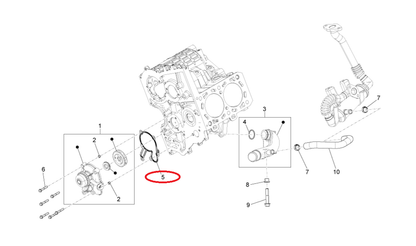 Guarnizione Pompa Acqua Piaggio Porter Diesel D120 E5 889470 - Mondo Porter