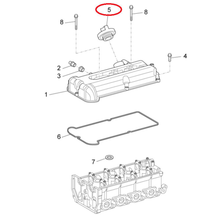 Tappo Introduzione Olio Motore Piaggio Poter Multitech B010077 - Mondo Porter