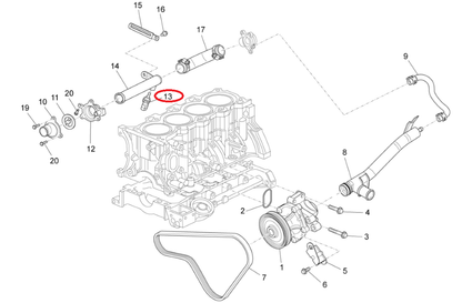 Sensore Temperatura Acqua Piaggio Porter Multitech B010196 - Mondo Porter
