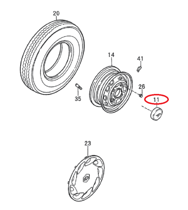 Tappo Coperchio Mozzo Ruota Piaggio Porter 658485 - Mondo Porter