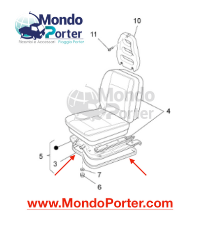 Guarnizione Sotto Sedile Piaggio Porter - Mondo Porter