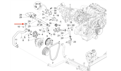 Tubo Acqua Piaggio Porter NP6 - 1A013097