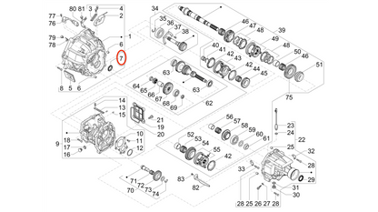 Anello di Tenuta Piaggio Porter NP6 - 1A013696 - Vista 2 - Mondo Porter