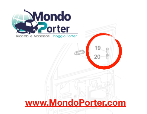 Clips Sicura Sportello Piaggio Porter - Mondo Porter