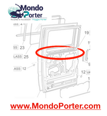 Guarnizione Rasavetro Interna DX Piaggio Porter Van - Mondo Porter