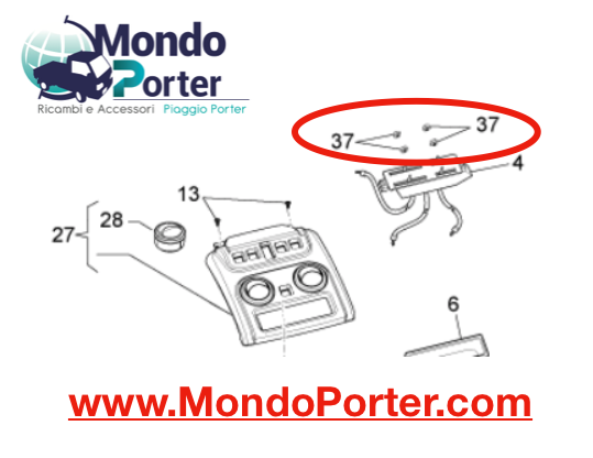 Kit Gommina Comando Riscaldamento Piaggio Porter - Mondo Porter