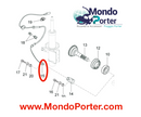 Câble Capteur ABS Avant Pour Piaggio Porter 1300 Multitech - Pièce D'origine Piaggio B000525