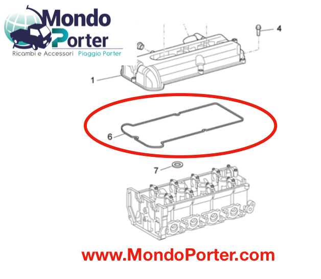 Guarnizione Coperchio Punterie Piaggio Porter Multitech - Mondo Porter