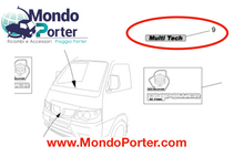 Targhetta Multitech Piaggio Porter - Mondo Porter