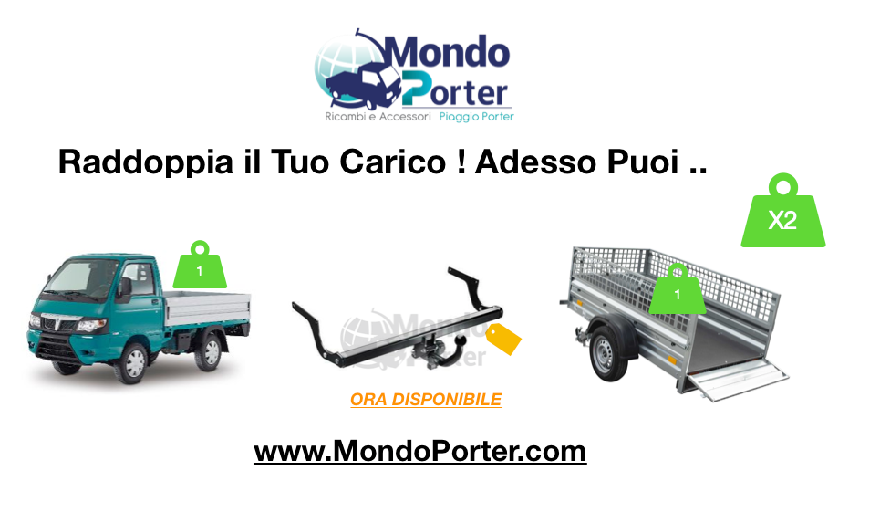 Gancio Traino / Towbar  Piaggio Porter - Mondo Porter