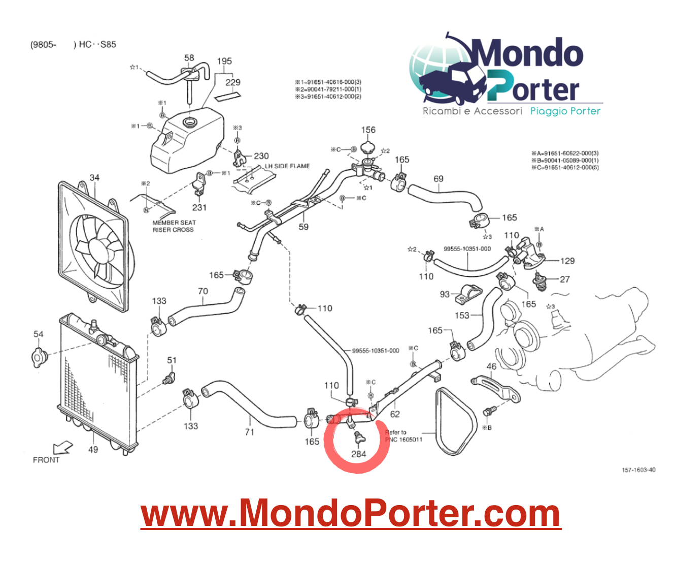 Tappo Valvola Radiatore Piaggio Porter - Mondo Porter