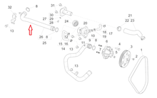 Tubo Uscita Acqua Piaggio Porter E6 2015-2017 1A005576 - Mondo Porter