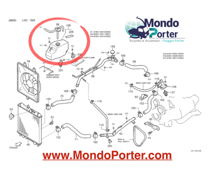 Vaschetta Acqua Piaggio Porter - Mondo Porter