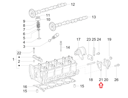 Guarnizione Raccordo Uscita Acqua Piaggio Porter Multitech B010081 - Mondo Porter