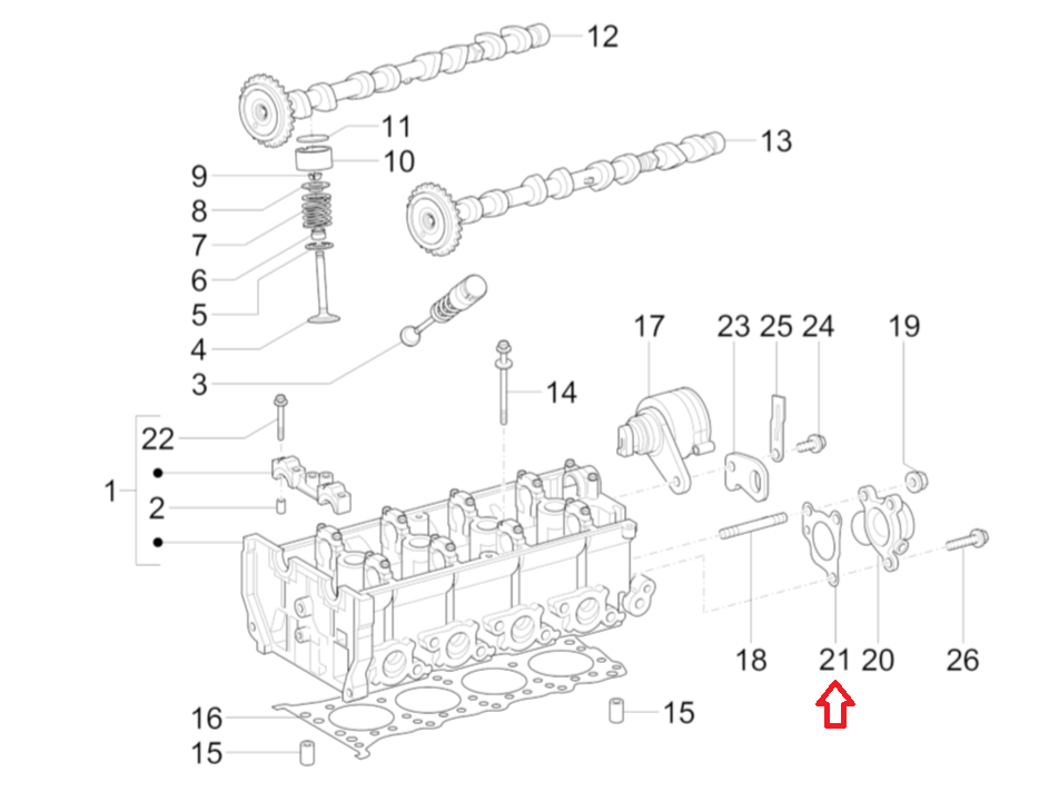 Guarnizione Raccordo Uscita Acqua Piaggio Porter Multitech B010081 - Mondo Porter