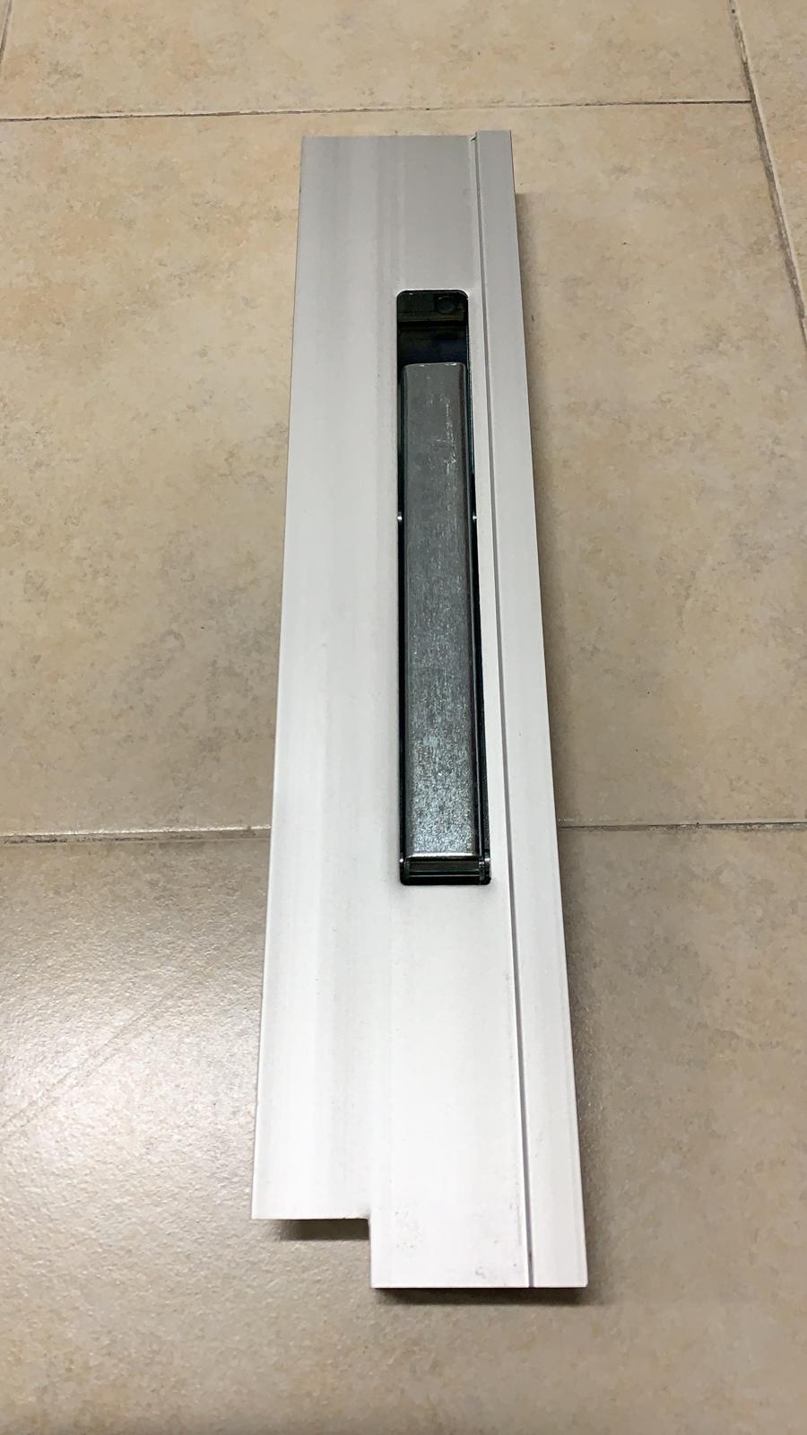 Maniglia Sponda sx Alluminio H.40 S.Battente - Mondo Porter