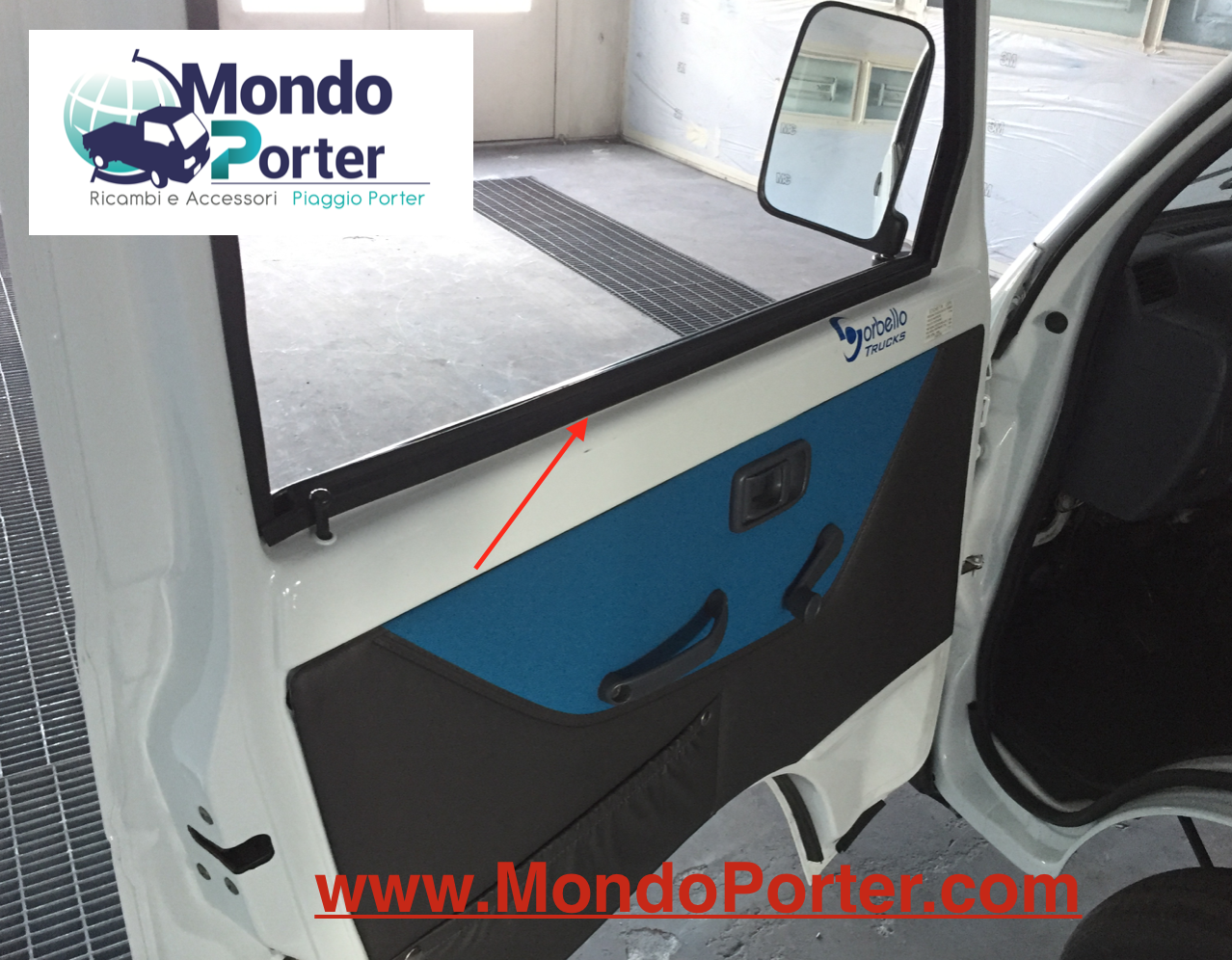 Guarnizione Rasavetro Interna SX e DX Porta Anteriore Piaggio Porter - Mondo Porter