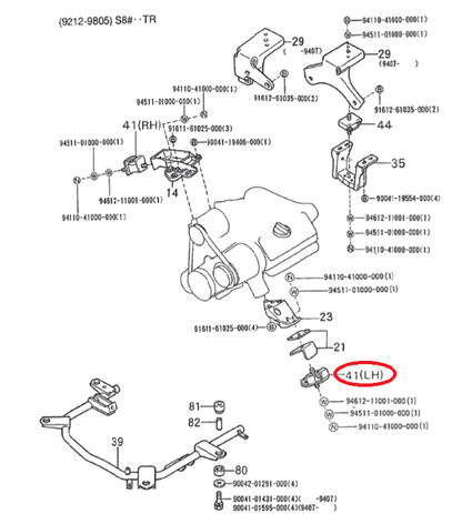 Supporto Motore Anteriore SX Piaggio Porter 1.3 16V - Mondo Porter